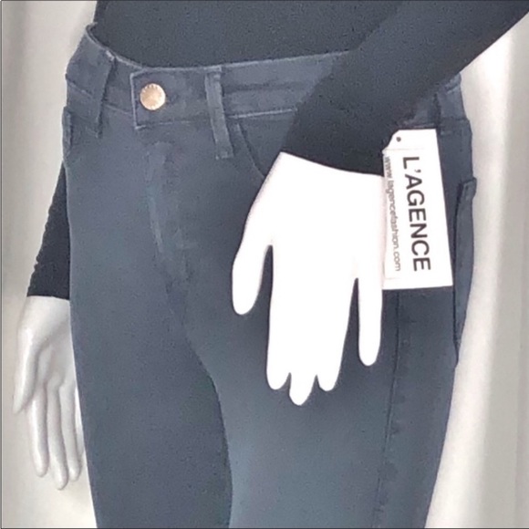 L’Agence Blue Ash Margot High Rise Skinny Crop Sz25 Zip Fly Button Close 5Pocket - Picture 9 of 16